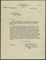 Letter to Mrs. C.W.M. Poynter from Brigadier General James F. McKinley (correspondence),  March 2, 1933<blockquote class="juicy-quote">"Dr. Walker’s name was stricken permanently from the Medal of Honor list."</blockquote><div class="view-evidence"><a href="https://doctordoctress.org/islandora/object/islandora:1494/story/islandora:1527" class="btn btn-primary custom-colorbox-load"><span class="glyphicon glyphicon-search"></span> Evidence</a></div>