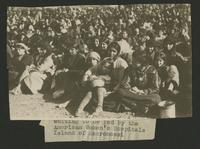 Waiting to be fed by the American Women's Hospitals, Island of Macronissi (photograph), circa 1922<blockquote class="juicy-quote">Photo taken at the refugee camps on the island of Macronissi, Greece after the evacuation of Smyrna (Izmir), Turkey.</blockquote><div class="view-evidence"><a href="https://doctordoctress.org/islandora/object/islandora:1492/story/islandora:1499" class="btn btn-primary custom-colorbox-load"><span class="glyphicon glyphicon-search"></span> Evidence</a></div>