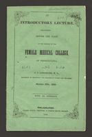 An introductory lecture at the opening of the Female Medical College of Pennsylvania by Dr. Joseph Longshore (speeches),  October 4, 1850<blockquote class="juicy-quote">"That the exercise of the healing art, should be monopolized solely by the male practitioner…can neither be sanctioned by humanity, justified by reason, [nor] approved by ordinary intelligence..."</blockquote><div class="view-evidence"><a href="https://doctordoctress.org/islandora/object/islandora:1496/story/islandora:1550" class="btn btn-primary custom-colorbox-load"><span class="glyphicon glyphicon-search"></span> Evidence</a></div>